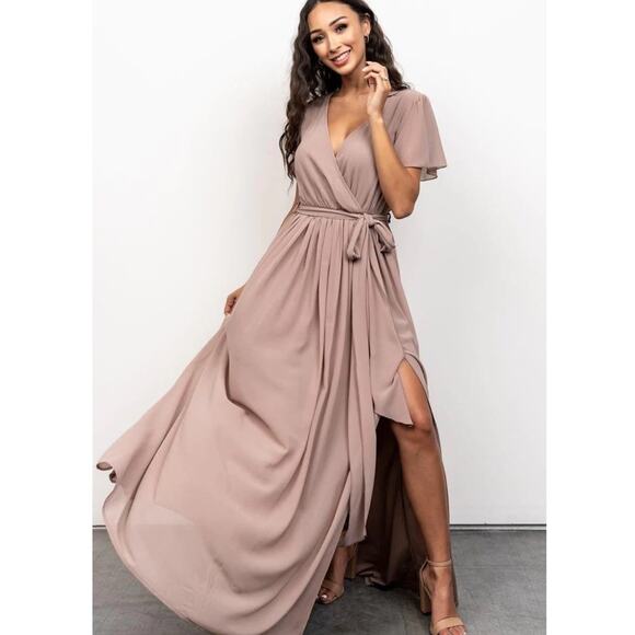 Baltic born Kristina Taupe Maxi Dress - Picture 1 of 5